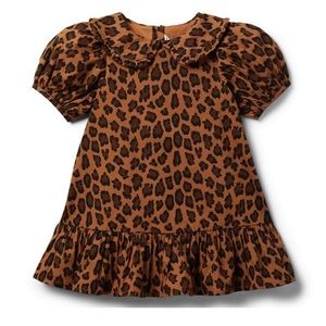 Janie and Jack Leopard Puff Sleeve Dress - Worn Once
